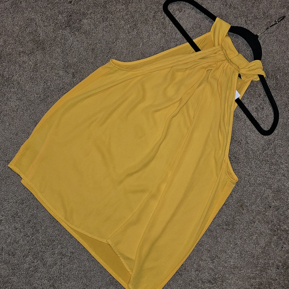 Ann Taylor Yellow Halter Tank Top